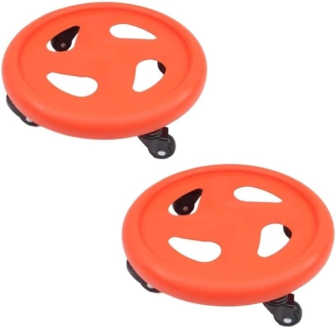 Buikspierroller - Core trainer - Krachtige core training - Stalen plaatondersteuning - 29cm - Oranje