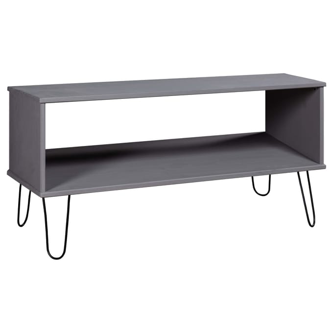 vidaXL Salontafel New York massief grenenhout grijs