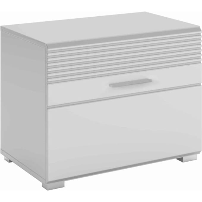 Linus bank wit hoogglans MDF TZ - 37x60x47cm