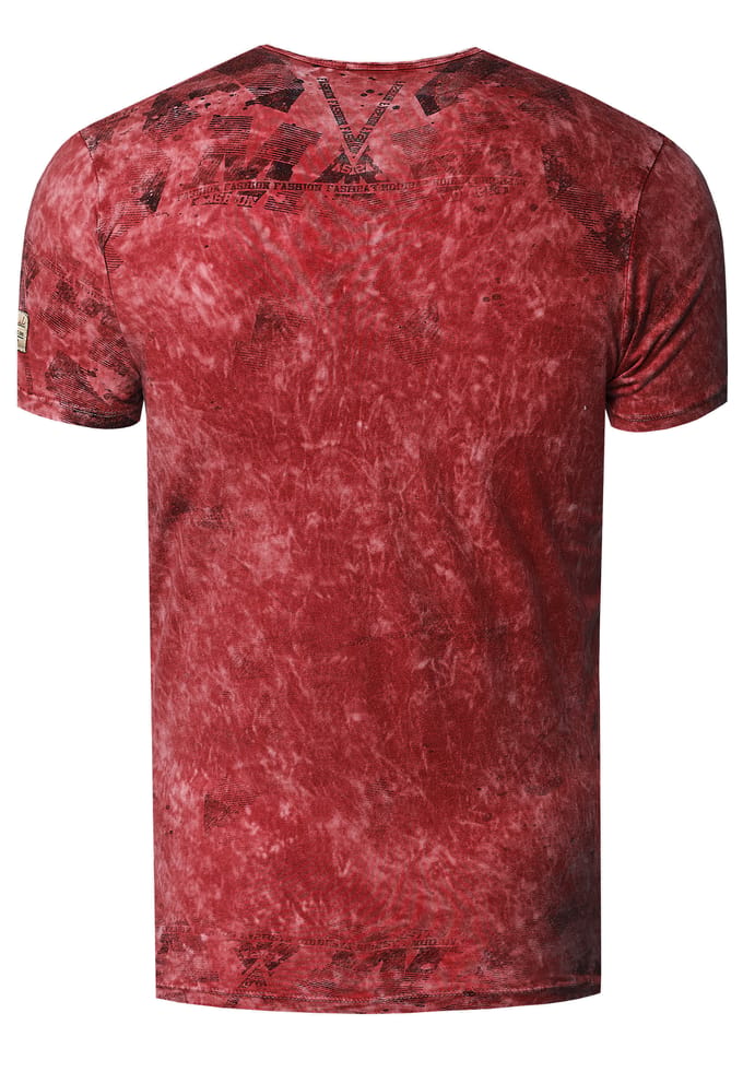 V-hals T-shirt met logo-print aan de zijkant