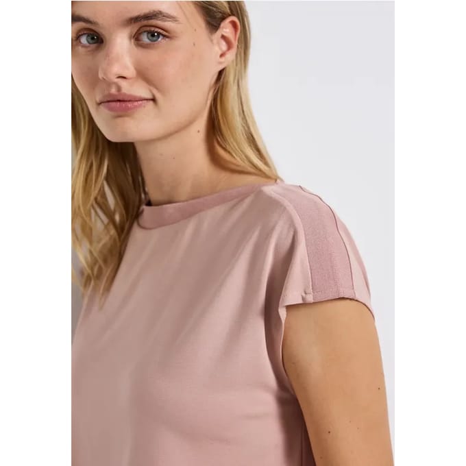 Shirt met geribd detail