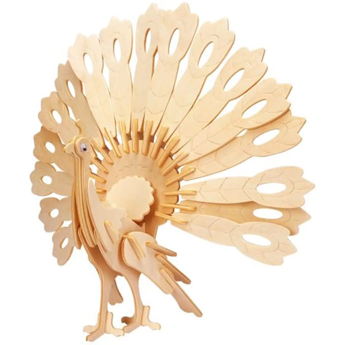 Eureka Gepetto's Workshop Wooden Construction Kit 3D - Peacock