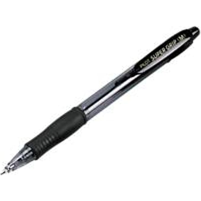 Pen Pilot Supergrip Zwart 0,4 mm (12 Stuks)