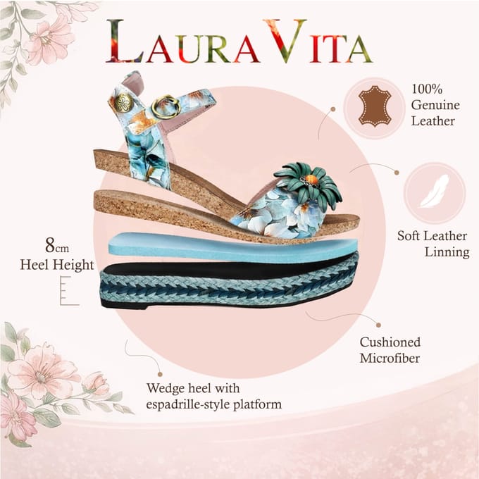 Sandalen met sleehak Laura Vita 116289