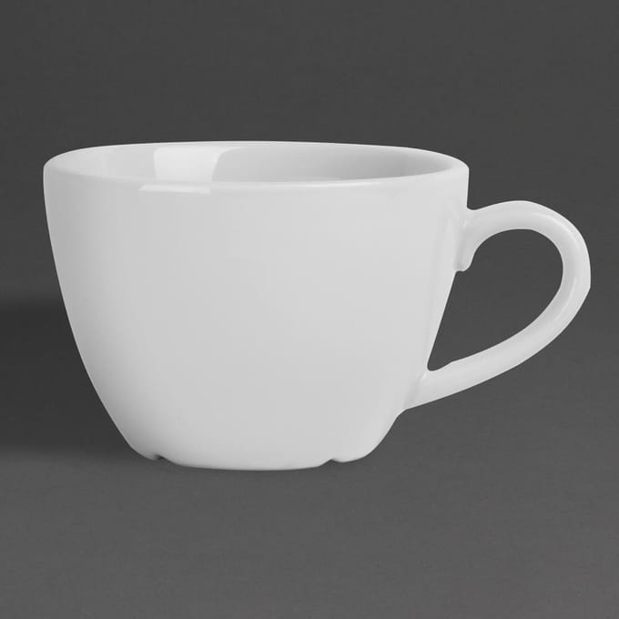 Olympia Whiteware Platte Witte Kopjes 170ml (12 Stuks)