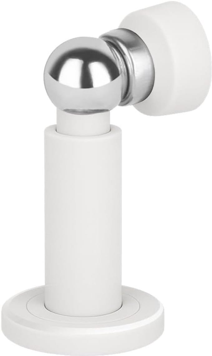 Magnetische Deurstopper - Deurhouder Muur - Deur Open Houden - In Hoogte Verstelbaar - 8-12.7 cm - Wit