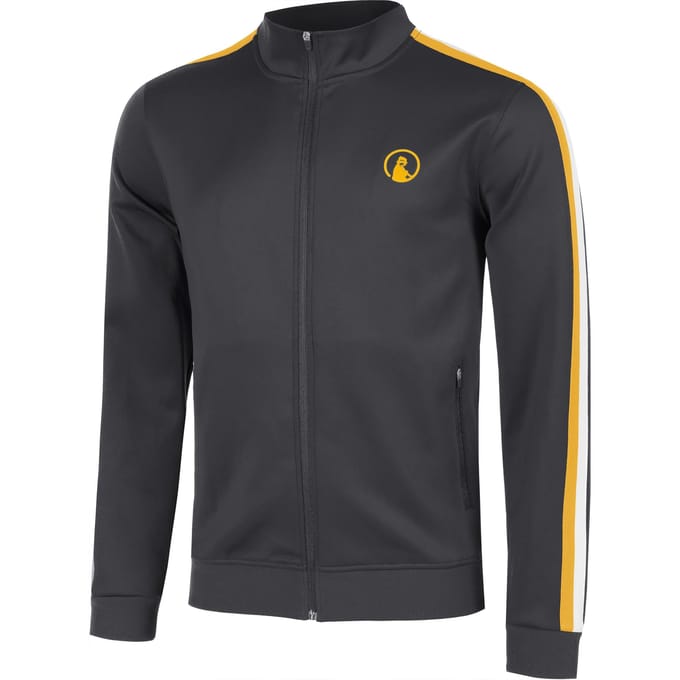 Quiet Please Endlessly Stripes Trainingsjack Heren-Antraciet,Oranje