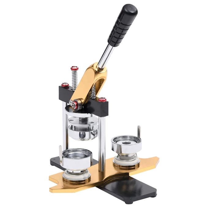 vidaXL - Buttonmachine - met - cirkelsnijder - draaipunch - 37 - mm