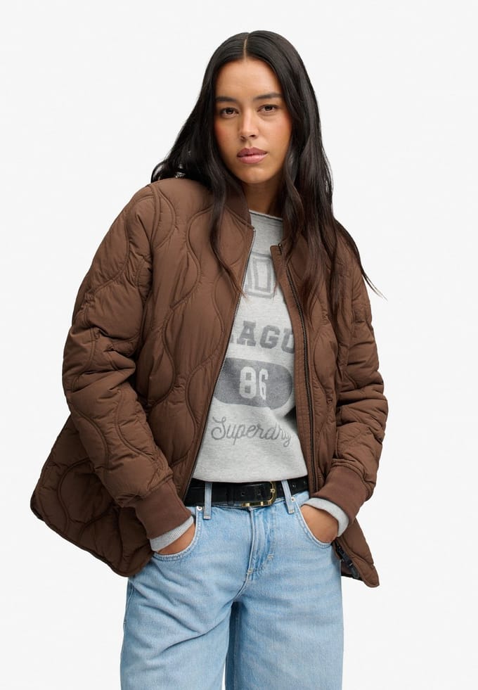 Superdry - Korte Onion Quilt Liner Jas - Dames - Gewatteerde jassen