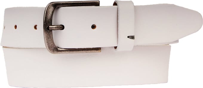 Presly & Sun Heren - Leren riem - Wit - 90cm