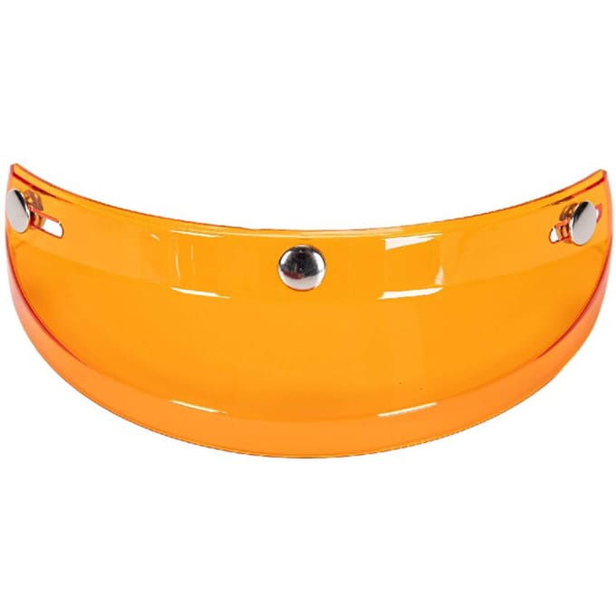 Universele motorfiets 3 drukknopvizier, opklapbaar, open helm, windscherm oranje