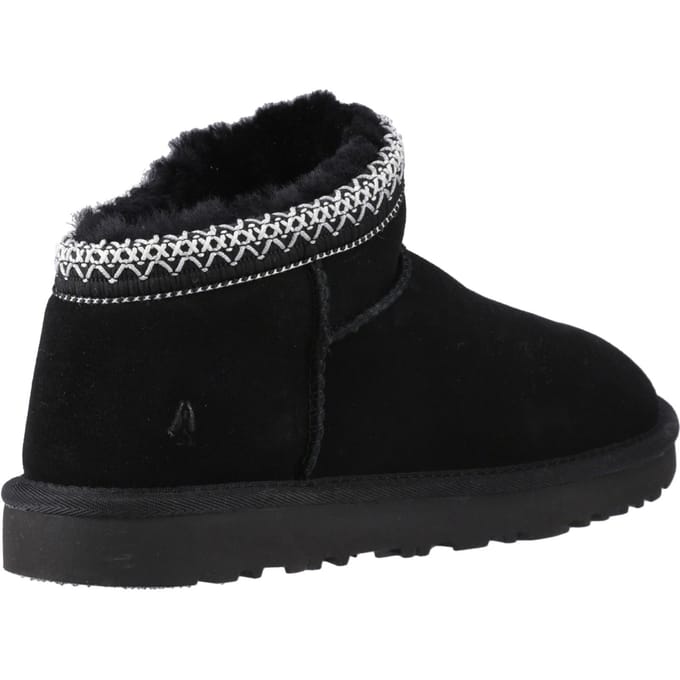 Hush Puppies Sloane Suede Dames Zwarte Pantoffels