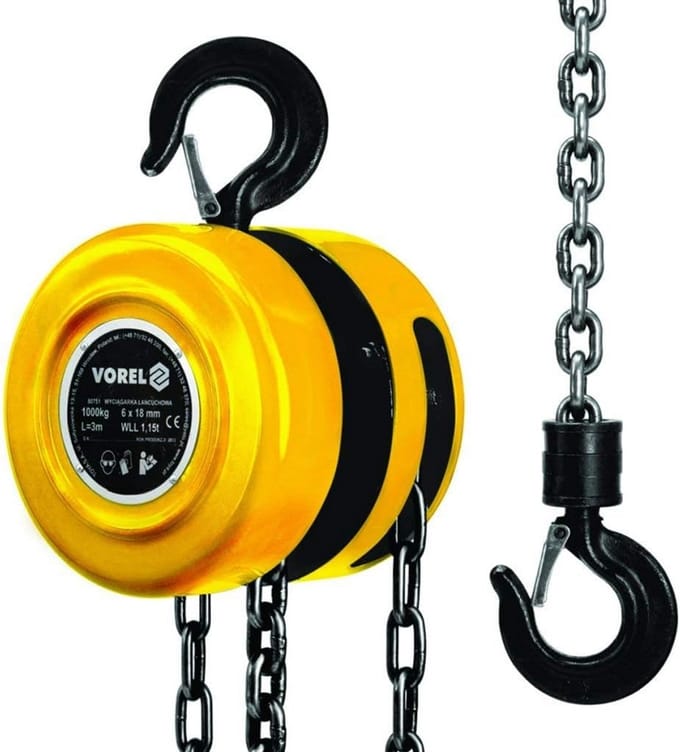 Kettingblok voor zwaar hijswerk 1000 kg