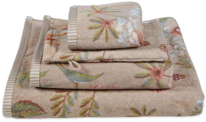 Pip Studio Badlaken Secret Garden Khaki 70x140