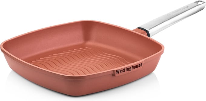 Westinghouse Performance Grillpan – Ø28 cm – PFOA-vrij – Inductie Pan – Oranje
