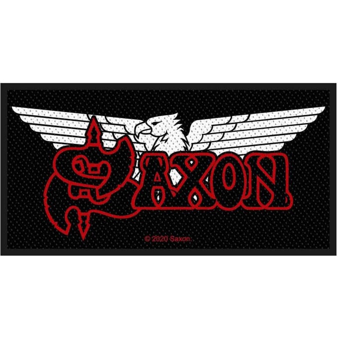 Saxon Patch - Logo & Eagle - voor Geen - zwart-rood-wit