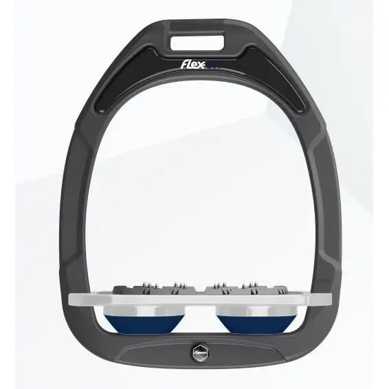 Ultra Grip Platte Steigbeugels Antraciet/Grijs/Marine Flex-On Green Composite