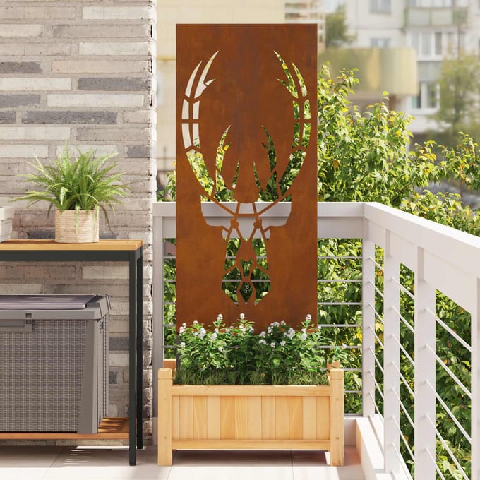 vidaXL - Tuin - Privacy - Scherm - Roestig - 50 - x - 140 - cm - weervast - staal