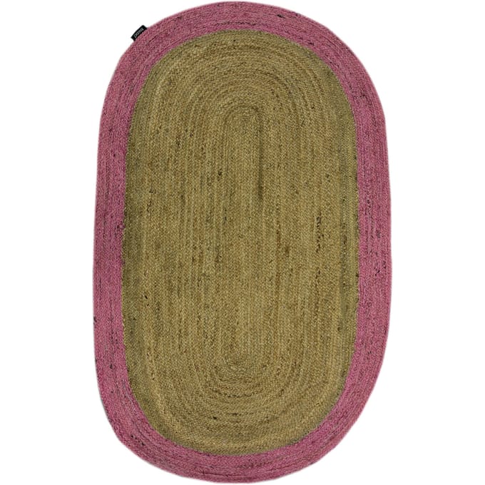 Vloerkleed Rabia ovaal handgemaakt jute | Bakero
