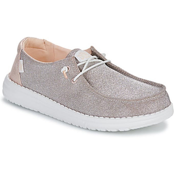 HEYDUDE Wendy Metallic Sparkle Instappers roze - Maat 39