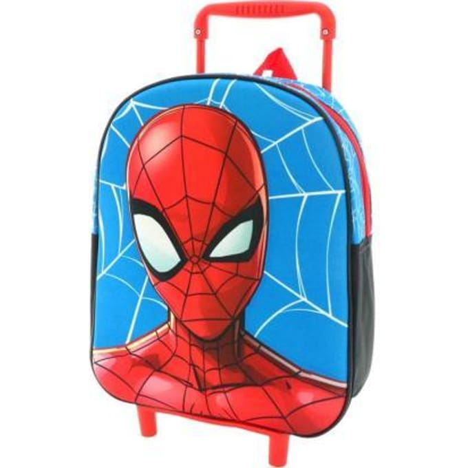 SPIDER-MAN 3D Trolley Rugzak Rugtas School Vakantie Logeren 2-5 Jaar Spiderman