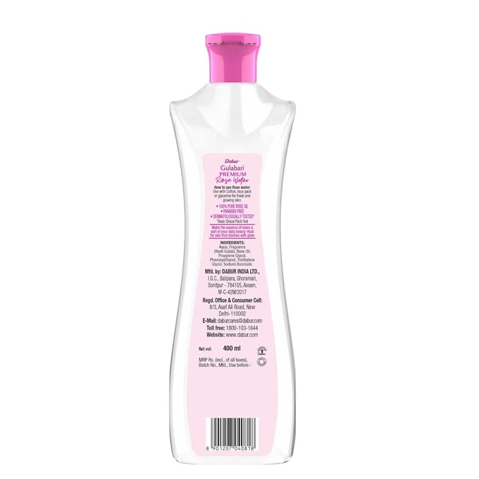 Dabur Gulabari Premium Natuurlijk Rozenwater 400 ml | Hydraterende Geichtoner & Milde Huidreiniger white