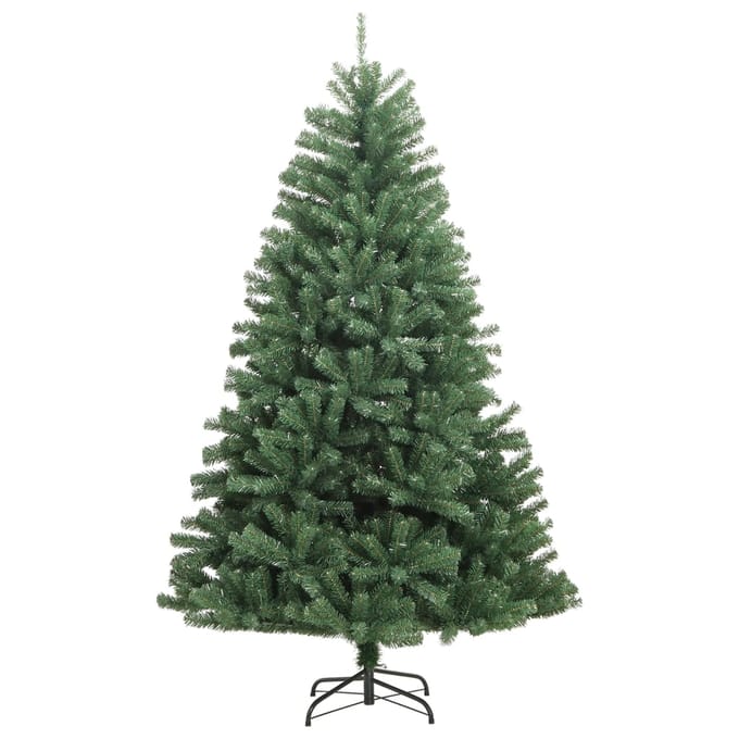vidaXL - Kunstkerstboom - met - scharnieren - en - standaard - 180 - cm - groen