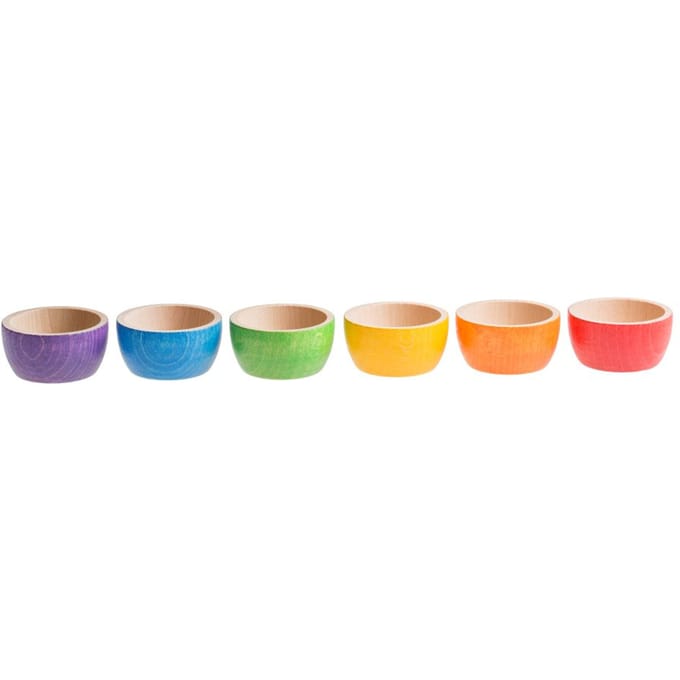 Grapat regenboog bakjes 6 stks 18 mnd+