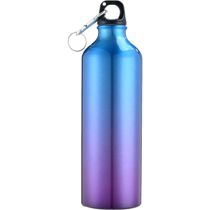 750 ml waterflessen met karabijnhaak Draagbare aluminium waterfles Herbruikbare lekvrije waterkan voor veelkleurig