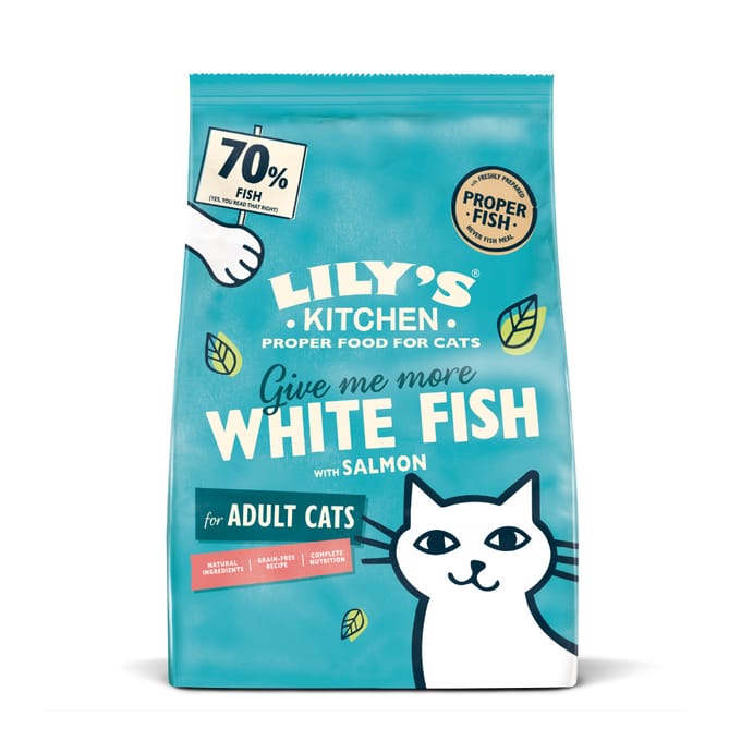 2kg Lily's Kitchen Cat droogvoer met witte vis en zalm
