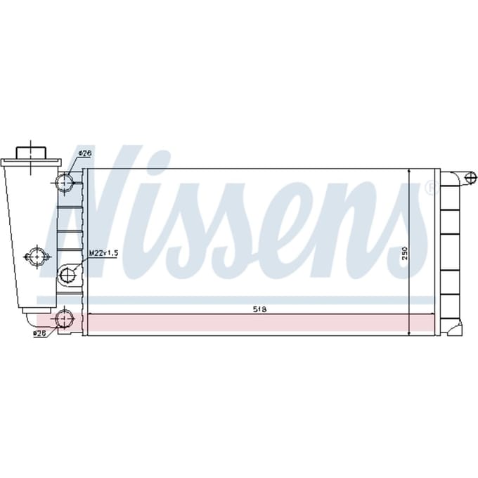 Radiator, motorkoeling NISSENS 61837
