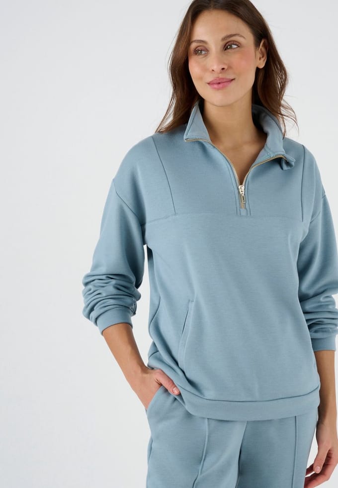 Damart - Thermolactyl sweater met geborstelde binnenkant - Dames - Blauw - S