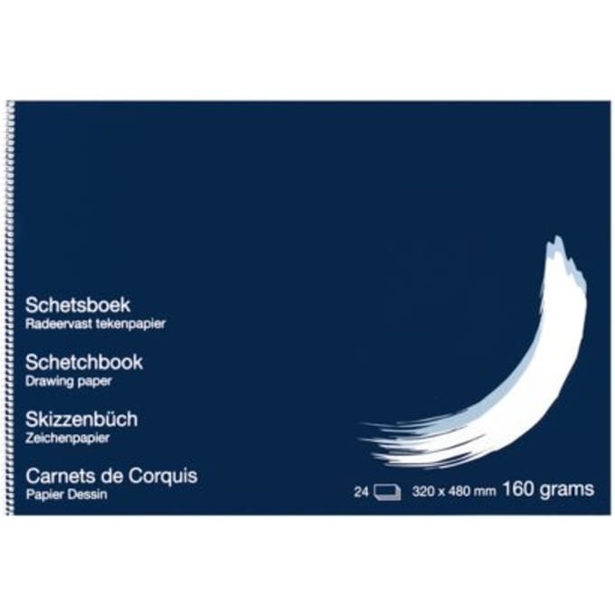 Schetsboek papyrus 320x480mm 160gr 24 vel
