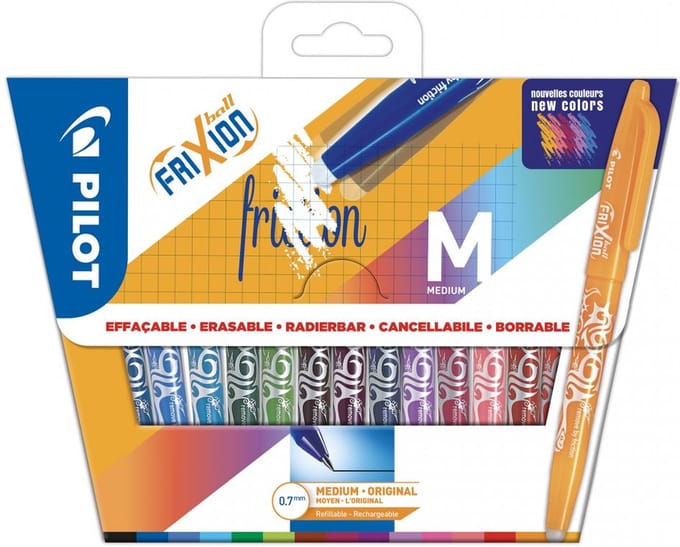 Pilot Frixion - Rollerball pennenset - Uitwisbaar - 12 stuks in karton
