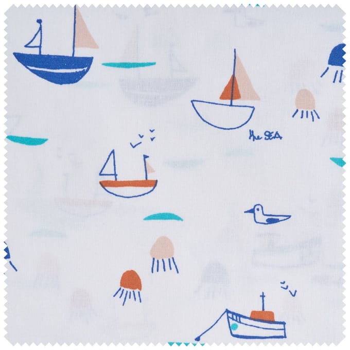 Katoenen stof "The Sea"
