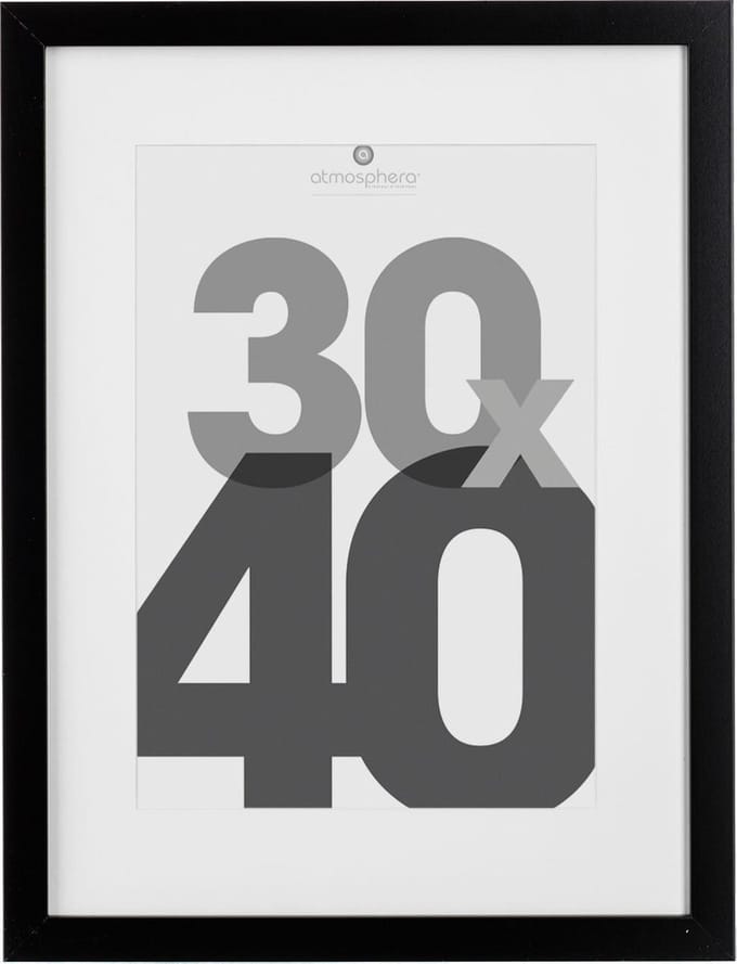 FOTOKADER 30 X 40 CM - MDF - ZWART