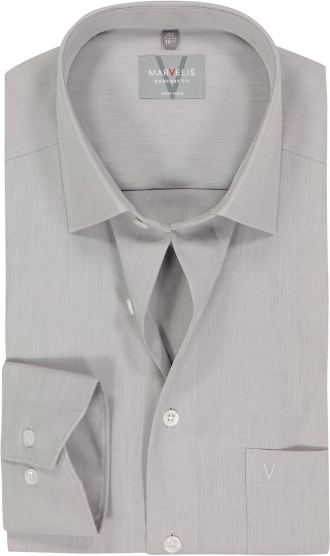 MARVELIS comfort fit overhemd - grijs