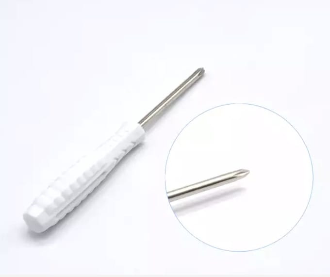 5x Kruiskop Schroevendraaier - 3 x 95 mm - Wit