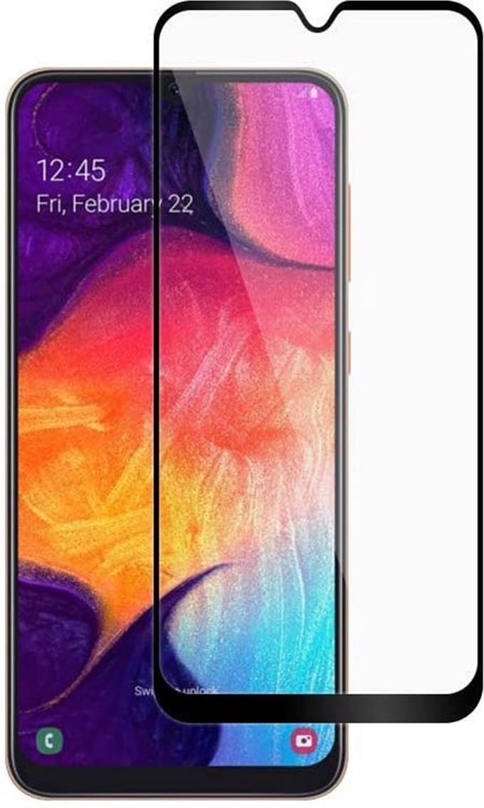 Screenprotector geschikt voor Samsung A50 - Full Glas PET Folie