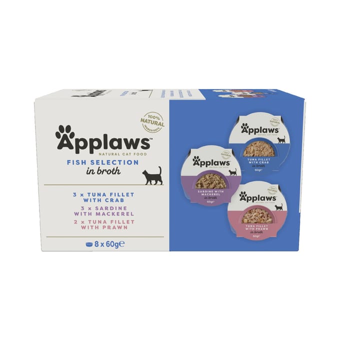 8x60g Applaws Visselectie 8 x 60 g Cat Pot Selection Probeerpakket Kattenvoer