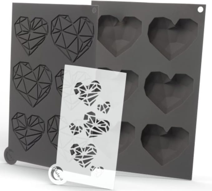 Plate-it sjablonen Love at First Bite - 3-delige set