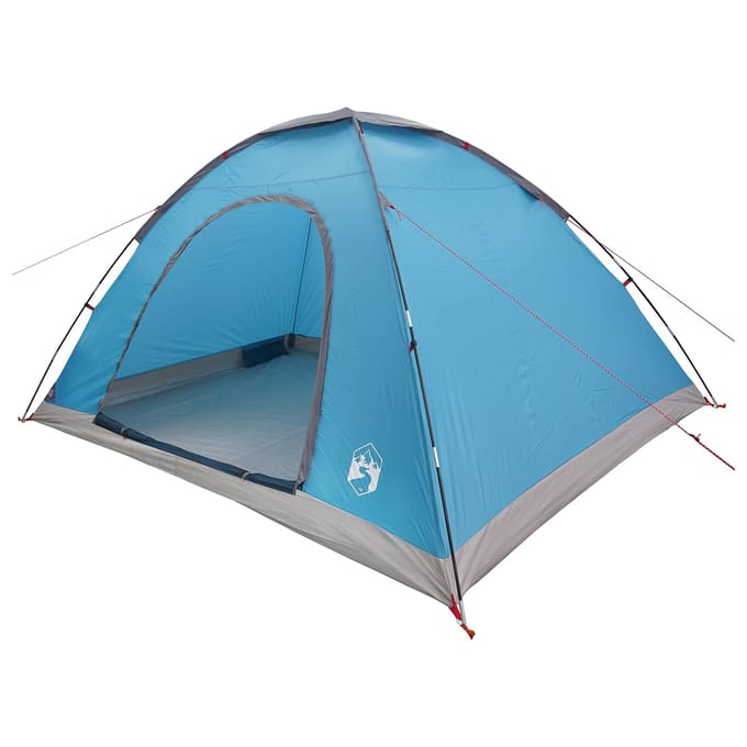 vidaXL - Kamperen - tent - 6-persoons - Blauw - 185T - Polyester - met - PU-coating