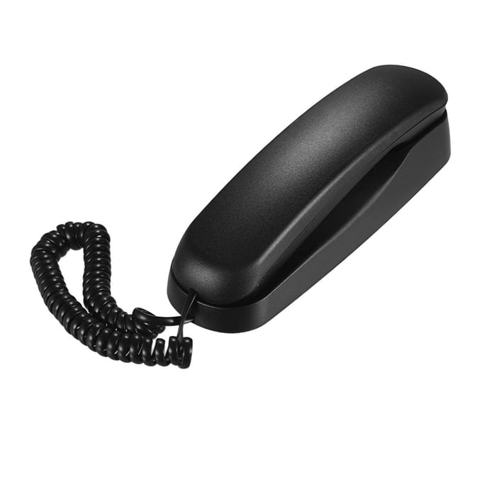 Mini Desktop Bedrade Vaste Telefoon Vaste Telefoon Wandmonteerbaar Ondersteunt Mute/ Pauze/ Hold/ wit