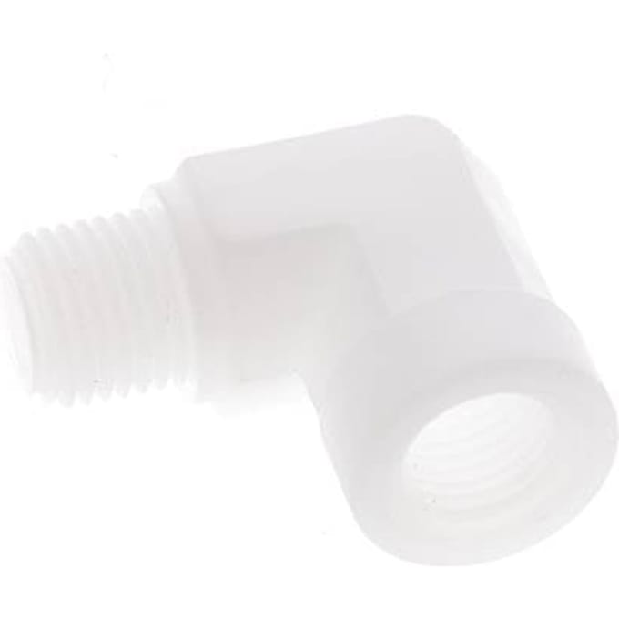 90° L-Koppeling G1/4" Buitendraad X Binnendraad Polypropyleen (PP) 10bar FDA