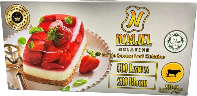 Noajel Halal Runder Bladgelatine Goud 200 Bloom 1kg 500st