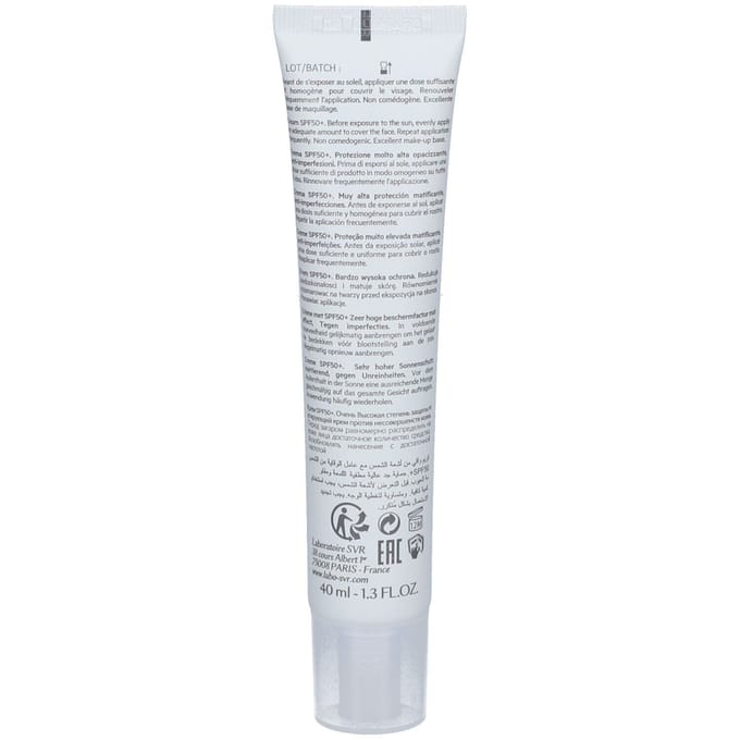 Zonnebrandcrème SVR Sebiaclear Anti-Imperfecties Talgregulerende (40 ml)