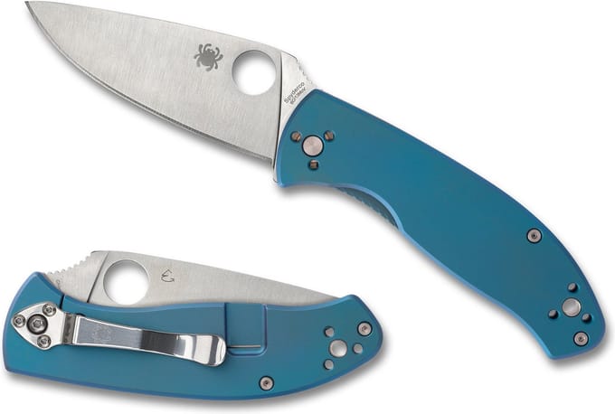 Spyderco Tenacious Titanium Blue 8Cr13MoV PE