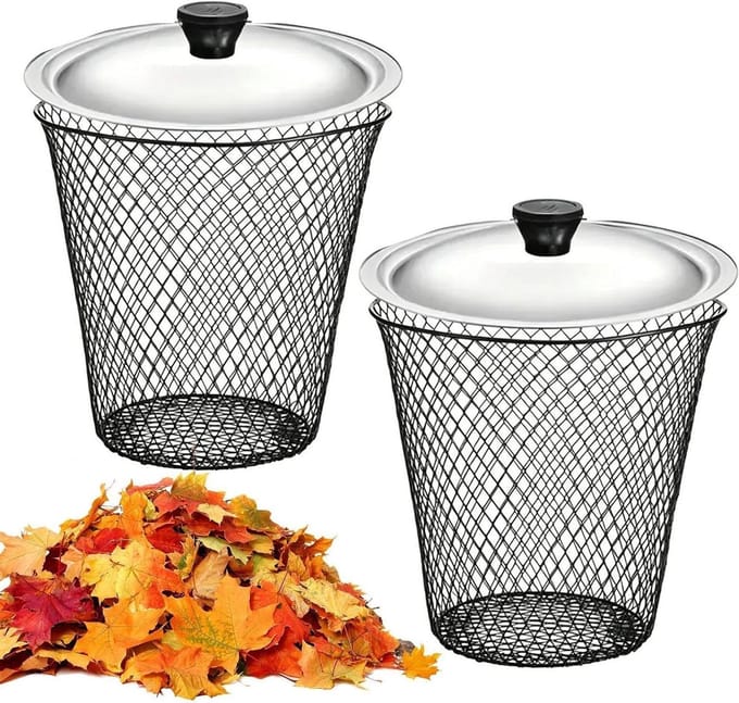 Wormencompostbak - Compostcontainer Grond - Afval Verwerken - Dubbele Kamer Ontwerp - 2 Stuks - Zwart