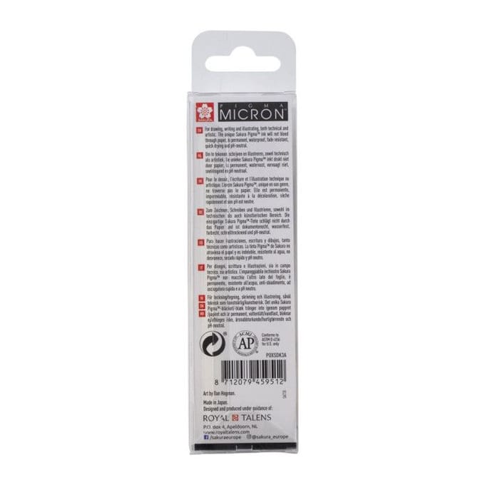 Feutres - Noir - Dessin - Esquisse - Manga - Assortiment de pointes - Sakura - Pigma Micron noir