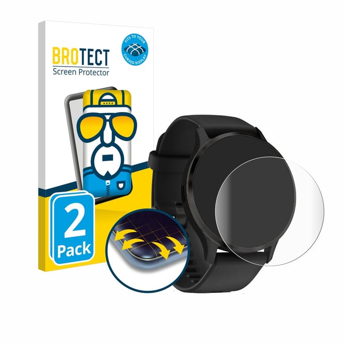 BROTECT - Screenprotector voor Garmin Venu 3S - Folie Beschermfolie transparant volledig dekking - 2 Stuks